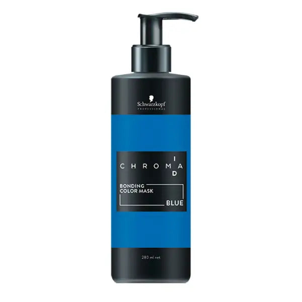 Blaue Haarfarbe Maske in Pumpflasche Schwarzkopf Chroma Bonding Color Haarmaske