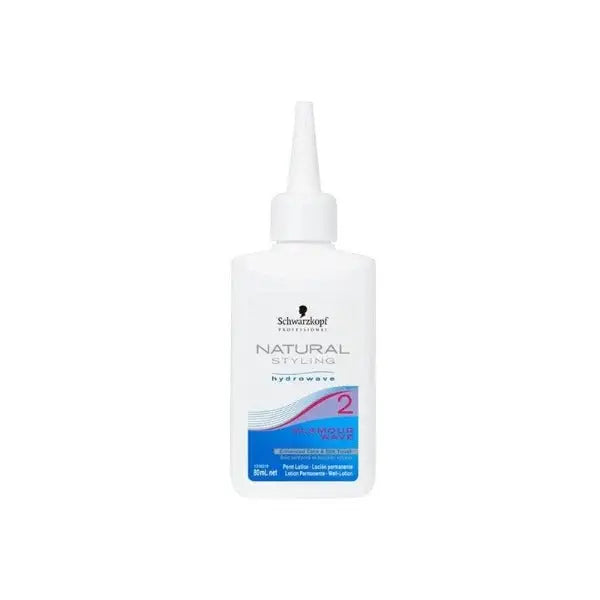 Weiße Flasche des Schwarzkopf Natural Styling Glamour 2 Haarglättungsprodukts