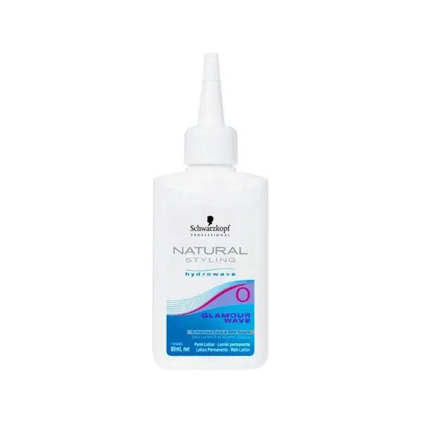 Weiße Flasche des Haarstylingprodukts Schwarzkopf Natural Styling Glamour 0