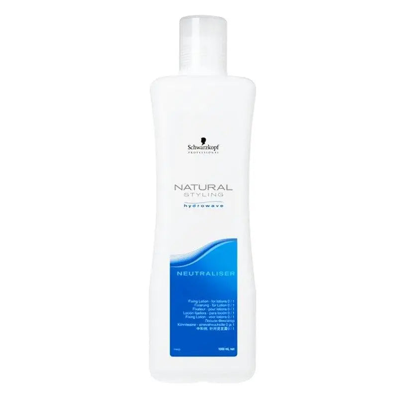 Weiße Flasche des Schwarzkopf Natural Styling Neutralizer 0-1 für Haare