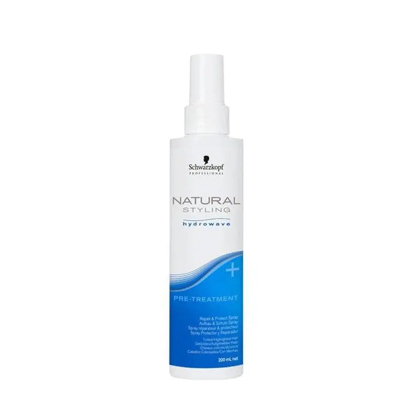 Weißes Haarspray-Flasche Schwarzkopf Natural Styling Pre-Treatment-Spray