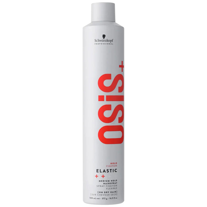Weiße Haarspray-Flasche vom Schwarzkopf OSiS Elastic Flexible Haarspray