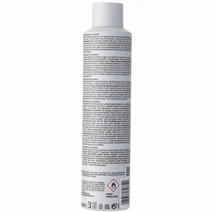 Weiße Aerosol-Spraydose mit Produktinformationen für Schwarzkopf OSiS Elastic Haarspray