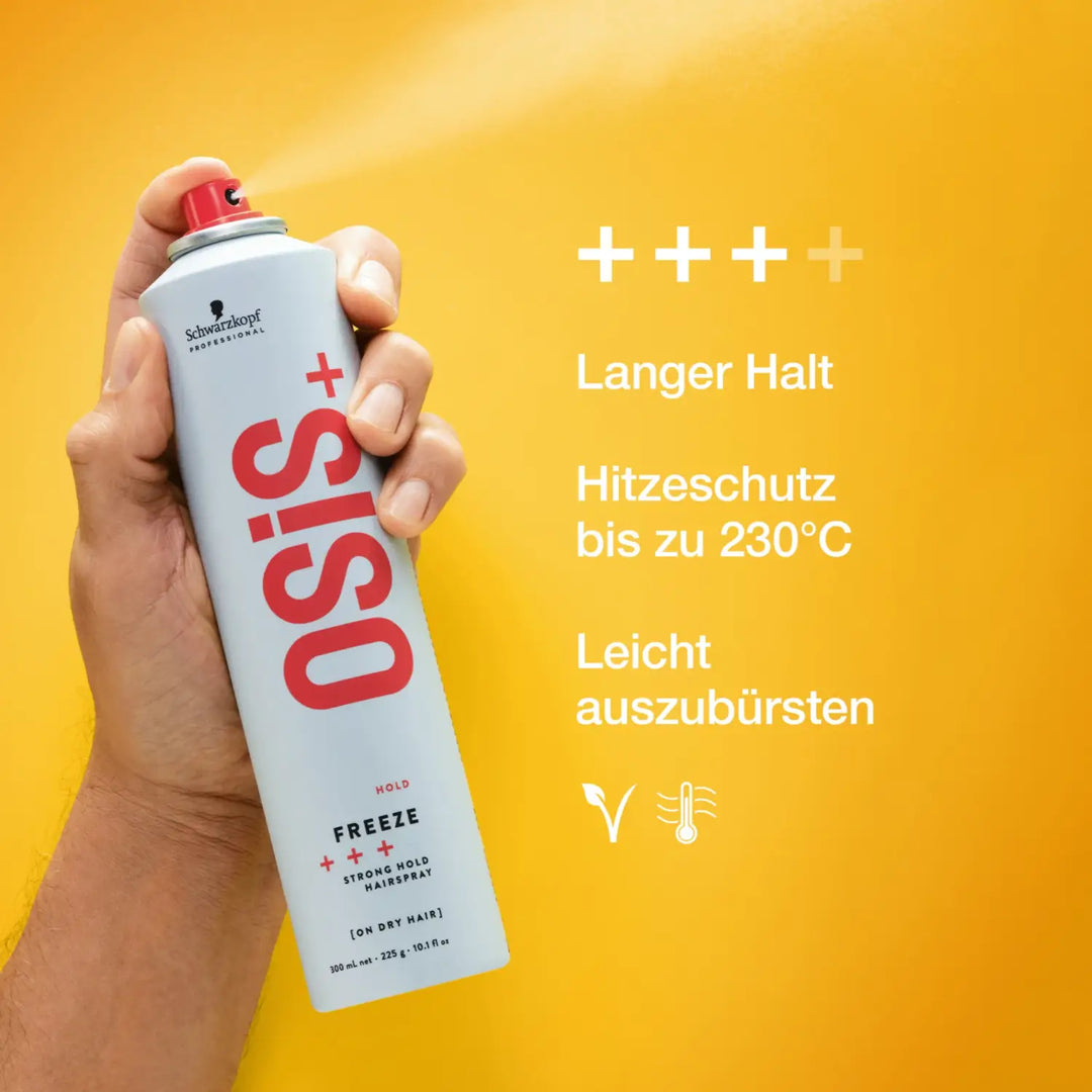 Schwarzkopf OSiS Freeze Haarspray mit starker Halt für dauerhaften Style
