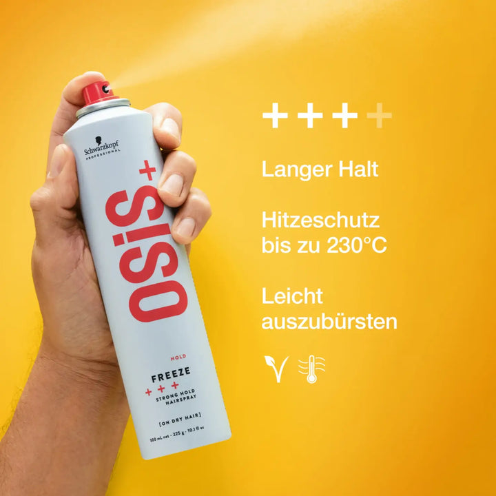 Schwarzkopf OSiS Freeze Haarspray mit starker Halt für dauerhaften Style