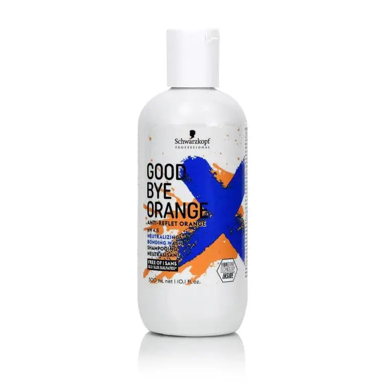 Weiße Flasche Shampoo Schwarzkopf Professional Good Bye Orange gegen Orangenschuppen