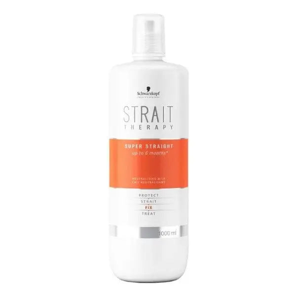 Weiße Flasche Schwarzkopf Strait Therapy Fixierungsmilch Haarglättungsprodukt