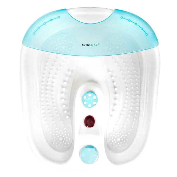 Weiße und blaue Fußbadewanne mit Massagefunktion im Set Höhenverstellbar AM-506A
