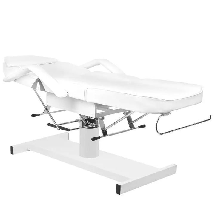 Weiße verstellbare Kosmetikliege Set A-210 mit Lupenleuchte LED s5