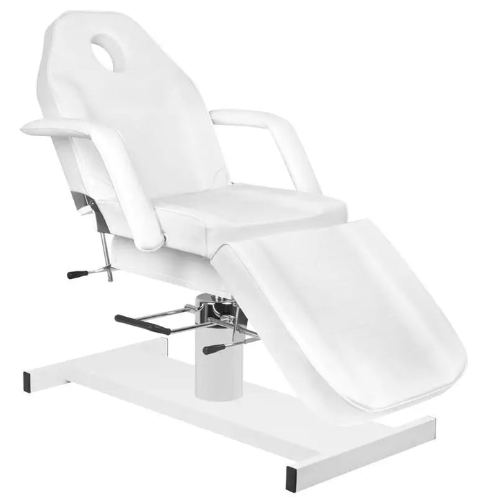 Weiße verstellbare Behandlungsliege für Kosmetik mit Lupenleuchte LED s5