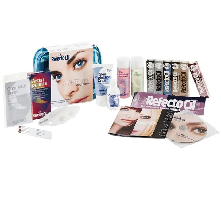 RefectoCil Wimpern- und Augenbrauentönungsset im Set Starter Kit Basic Colours