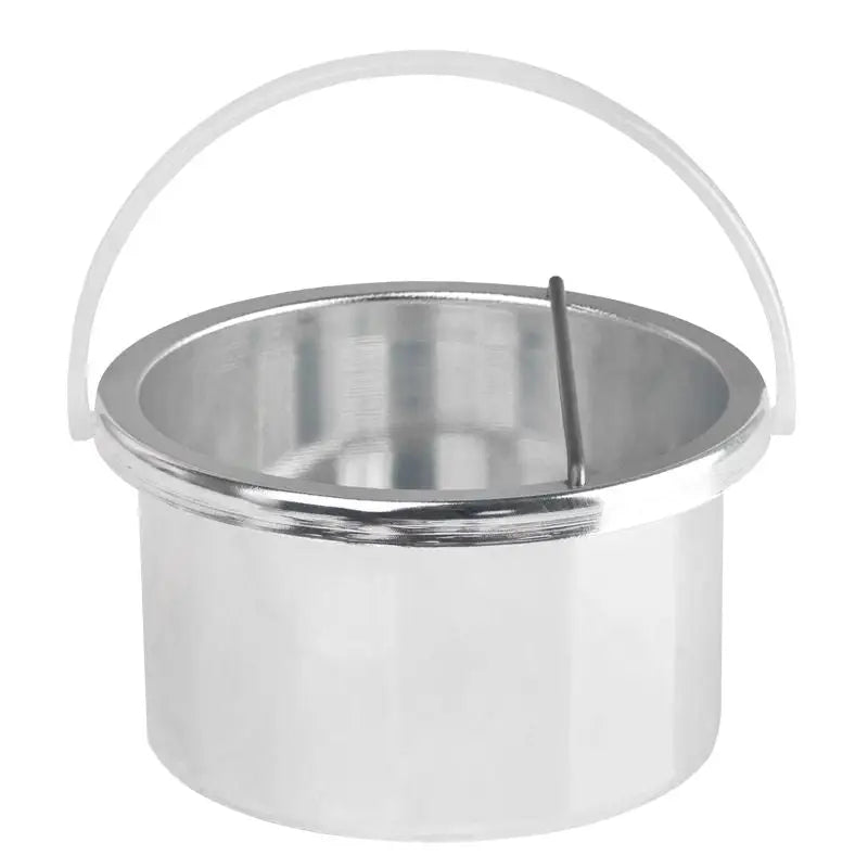 Silberner Metall-Wachswärmer mit Griff für Haarentfernung, Set Dose 400 100w 1.5.5