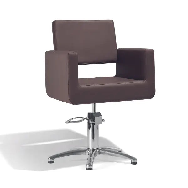 Sibel Felicitas Friseurstuhl Braun 5-Beinig - Friseurstuhl