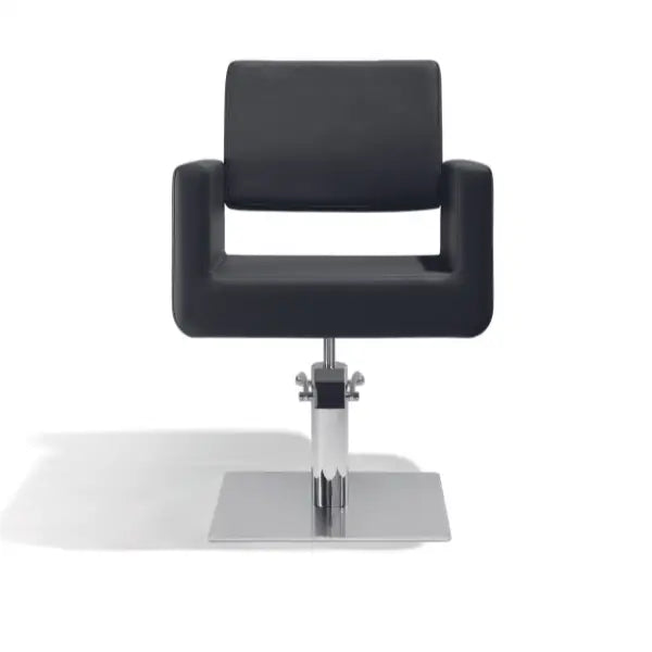 Sibel Felicitas Friseurstuhl Schwarz quadratischer Fuß - Friseurstuhl