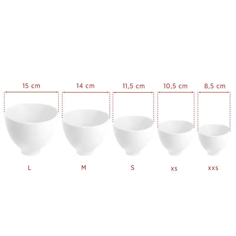Graduierte weiße Keramikschalen aus Silikonschale l, elegante Servierschale Set