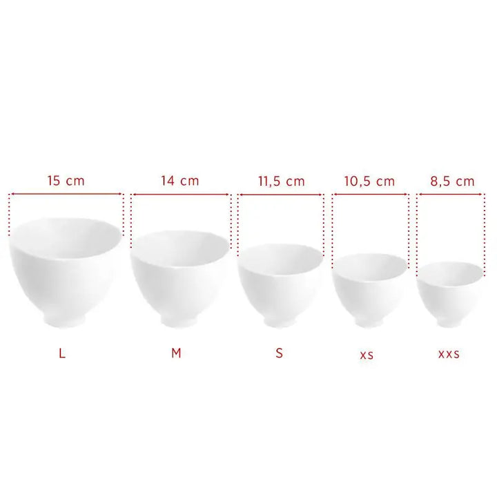 Graduierte weiße Keramikschalen aus Silikonschale l, elegante Servierschale Set