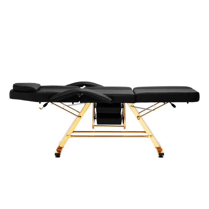 SILLON Kosmetikstuhl 202 gold pro schwarz - Kosmetikstuhl
