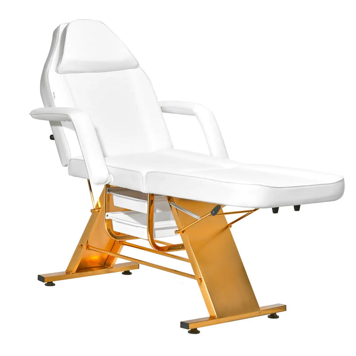 SILLON Kosmetikstuhl 202 gold pro weiß - Kosmetikstuhl