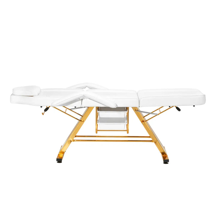 SILLON Kosmetikstuhl 202 gold pro weiß - Kosmetikstuhl