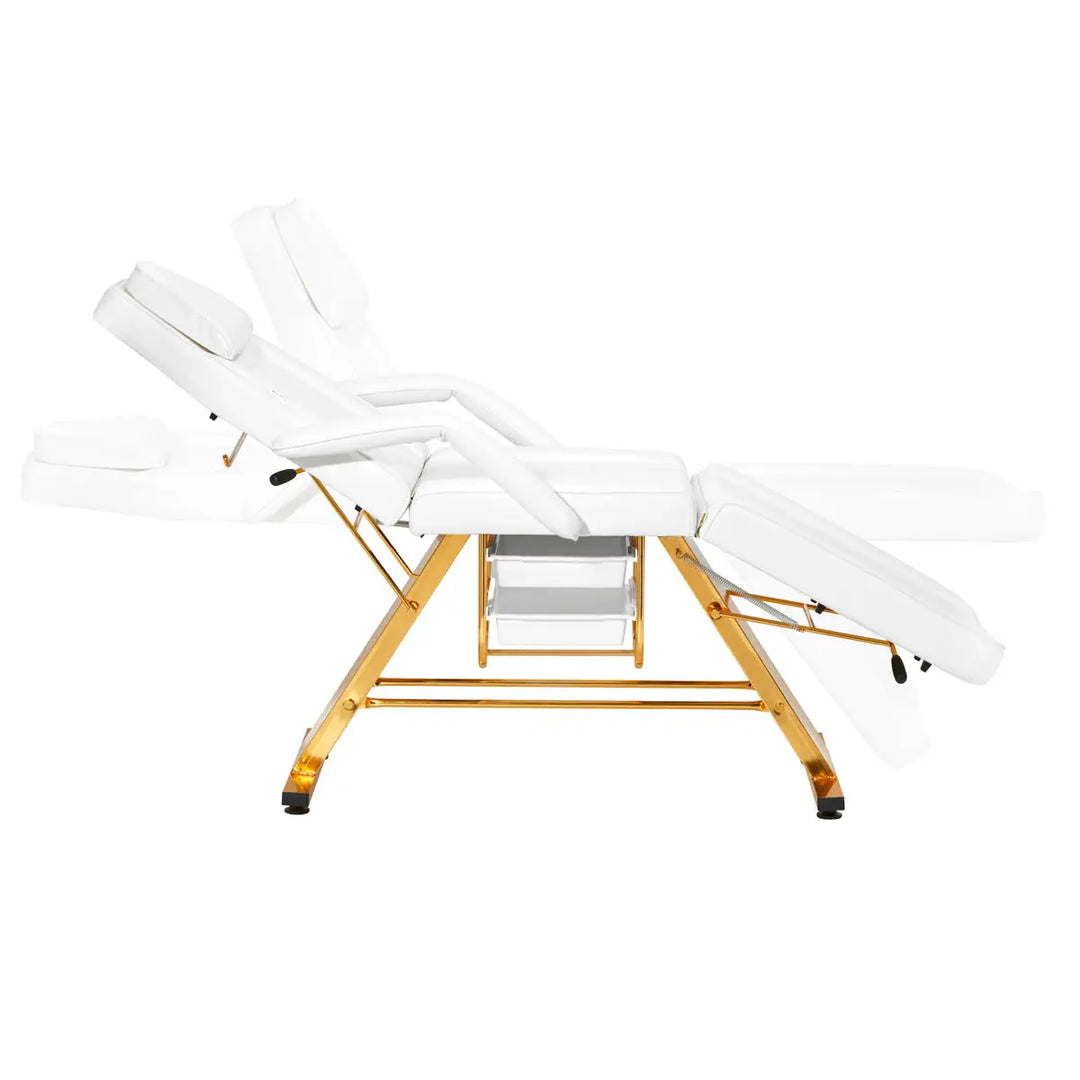 SILLON Kosmetikstuhl 202 gold pro weiß - Kosmetikstuhl