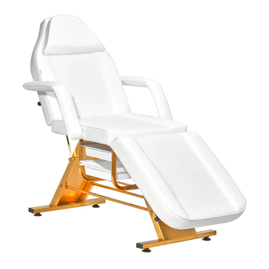 SILLON Kosmetikstuhl 202 gold pro weiß - Kosmetikstuhl