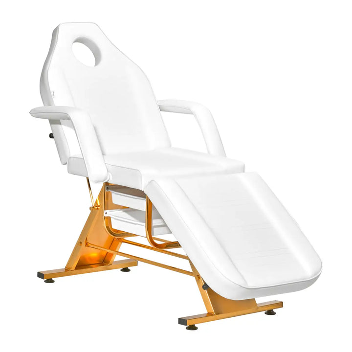 SILLON Kosmetikstuhl 202 gold pro weiß - Kosmetikstuhl