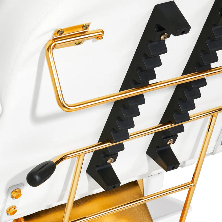 SILLON Kosmetikstuhl 202 gold pro weiß - Kosmetikstuhl