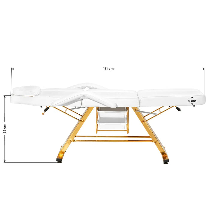 SILLON Kosmetikstuhl 202 gold pro weiß - Kosmetikstuhl