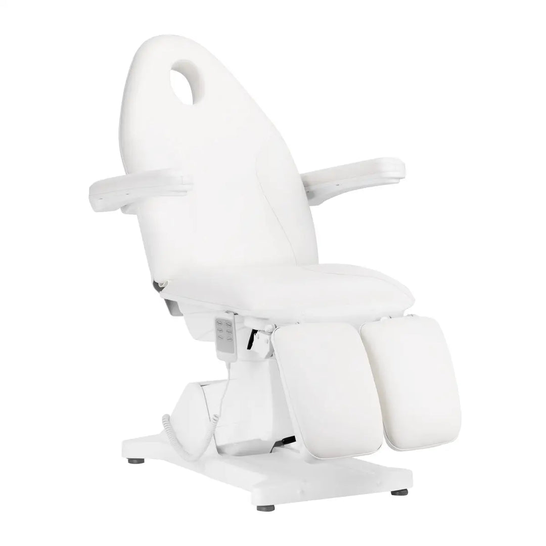 Sillon Kosmetikstuhl Elektrisch Basic PEDI 3 Motoren weiß - Kosmetikstuhl