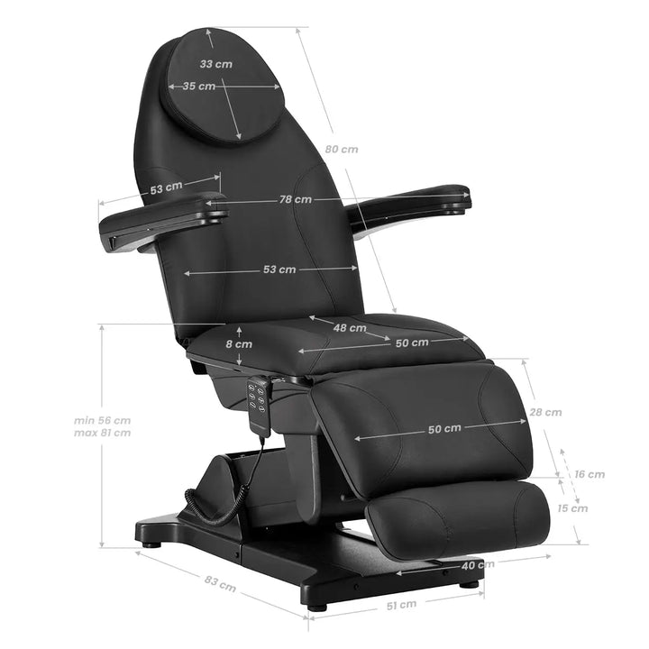 Sillon Kosmetikstuhl Elektrisch Basic schwarz - Kosmetikstuhl