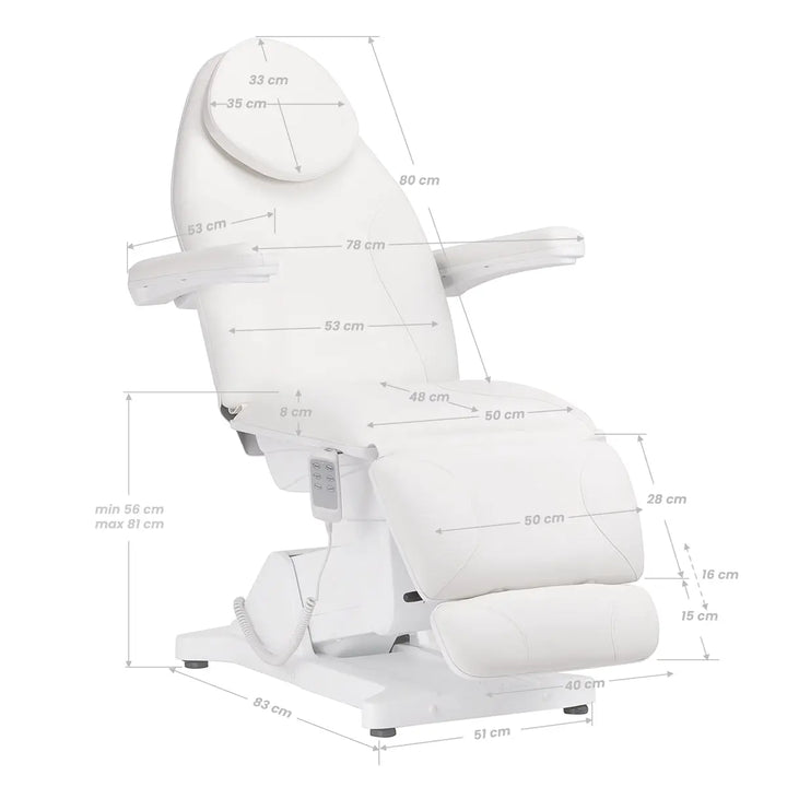Sillon Kosmetikstuhl Elektrisch Basic weiß - Kosmetikstuhl