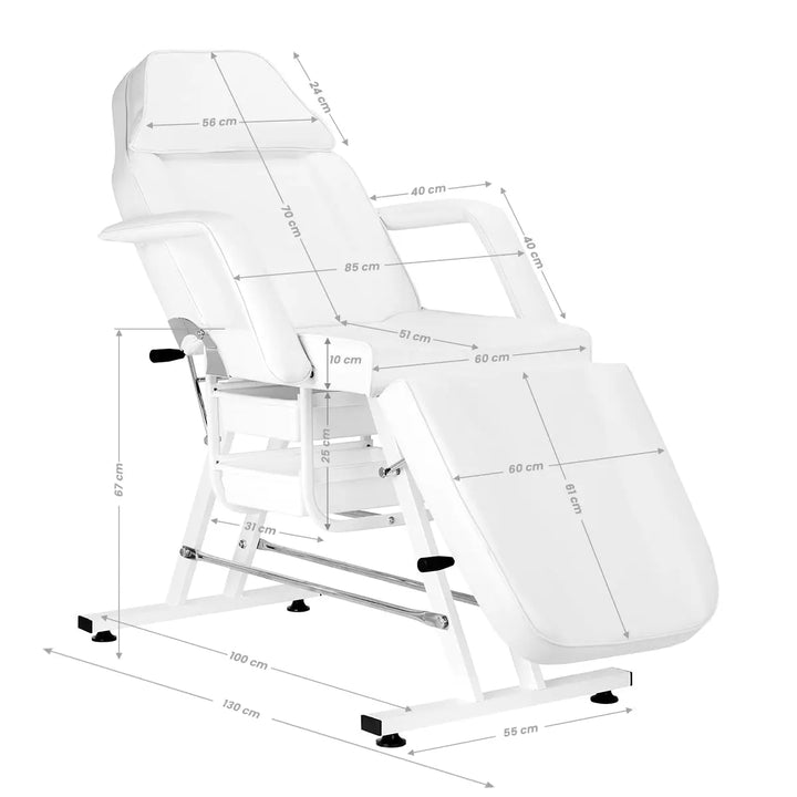 Sillon Kosmetikstuhl mit Küvetten weiß - Kosmetikstuhl