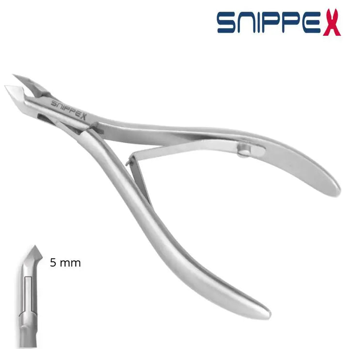 Silberne Nagelhautschneider Snippex Nagelzange 10 cm / 5 mm für präzises Schneiden