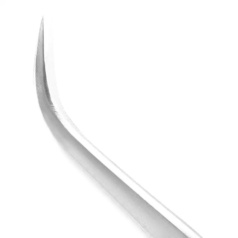 Kurvenes silbernes Dentalinstrument für präzises Arbeiten im Mund