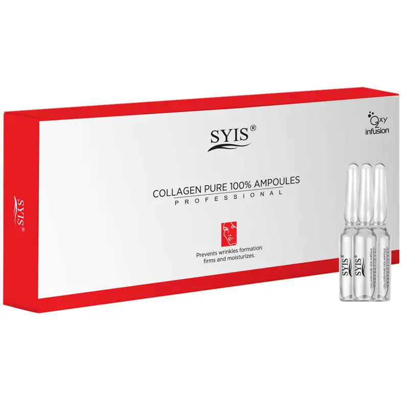 Box mit Collagen Ampullen für Pure Hautpflege in SYIS Collagen pure 100% Ampullen 10x3 ml