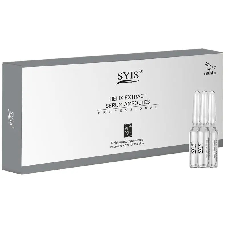 Box mit Helix-Extrakt-Serum-Ampullen für Hautpflege in Syis Helix Extract Serum Ampullen Verpackung