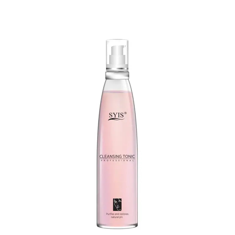Pinkes Reinigungstonic in klarer Flasche mit Pump für Syis Reinigungswasser 200 ml
