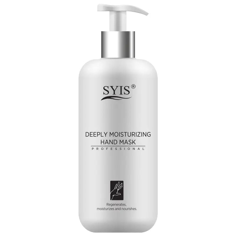 Weiße Flasche Handmaske mit Pumpenspender für feuchtigkeitsspendende Pflege