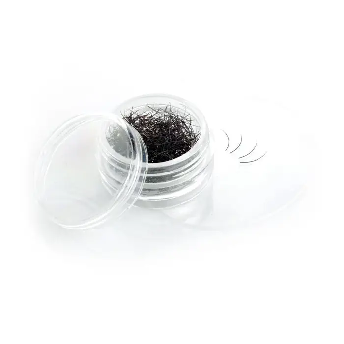 Einzelne falsche Wimpern in Klarsichtbehälter für das Syis Wimpern j 0,20 x 12 mm