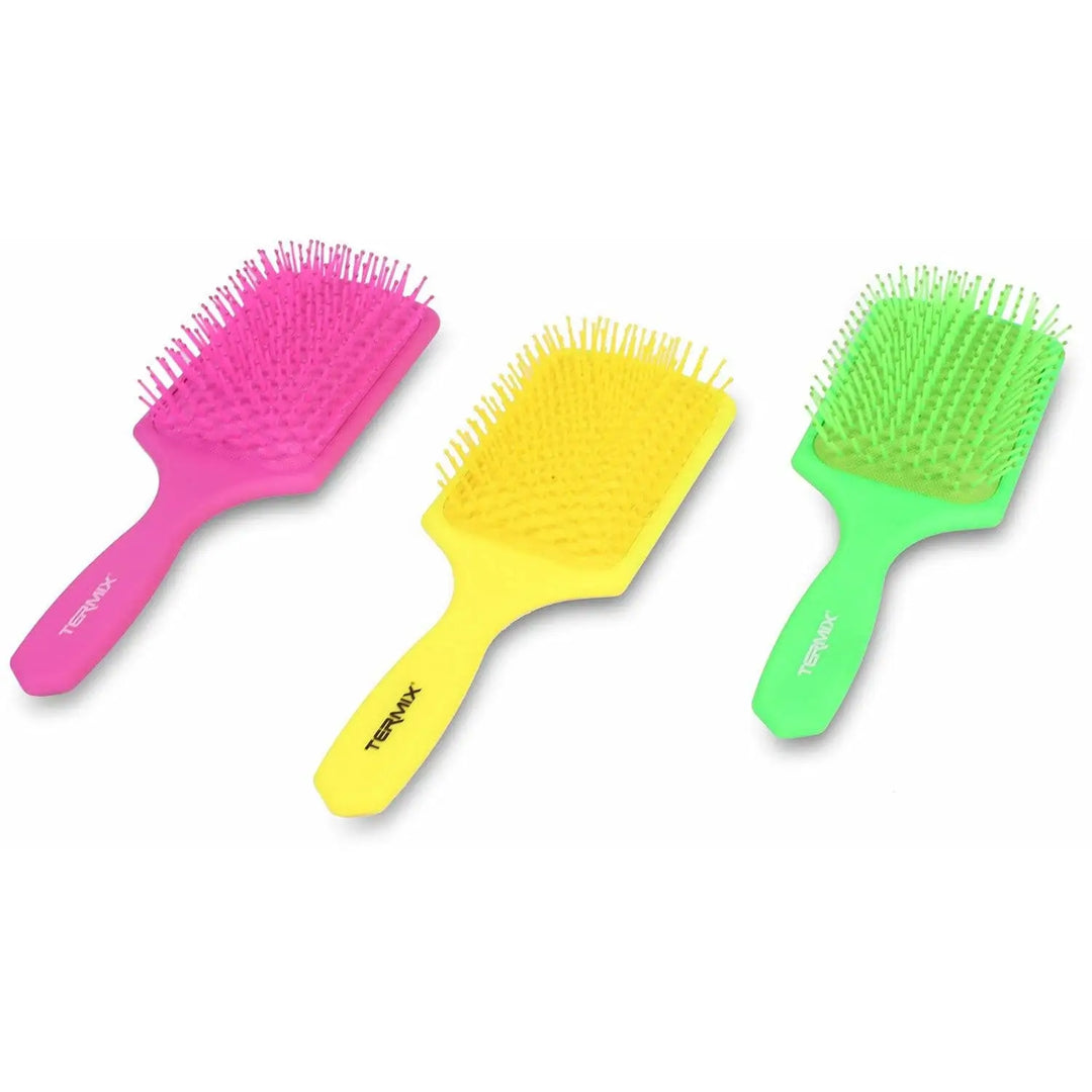 Drei bunte Paddle Haarbürsten für Termix Color Paddle Hair Brush