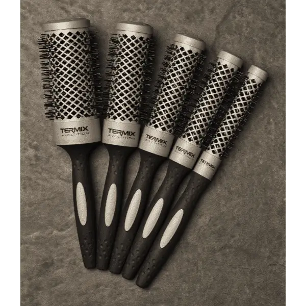 Runde Haarbürsten mit belüfteten Barrel für Volumen und Styling, Termix Evolution Basic