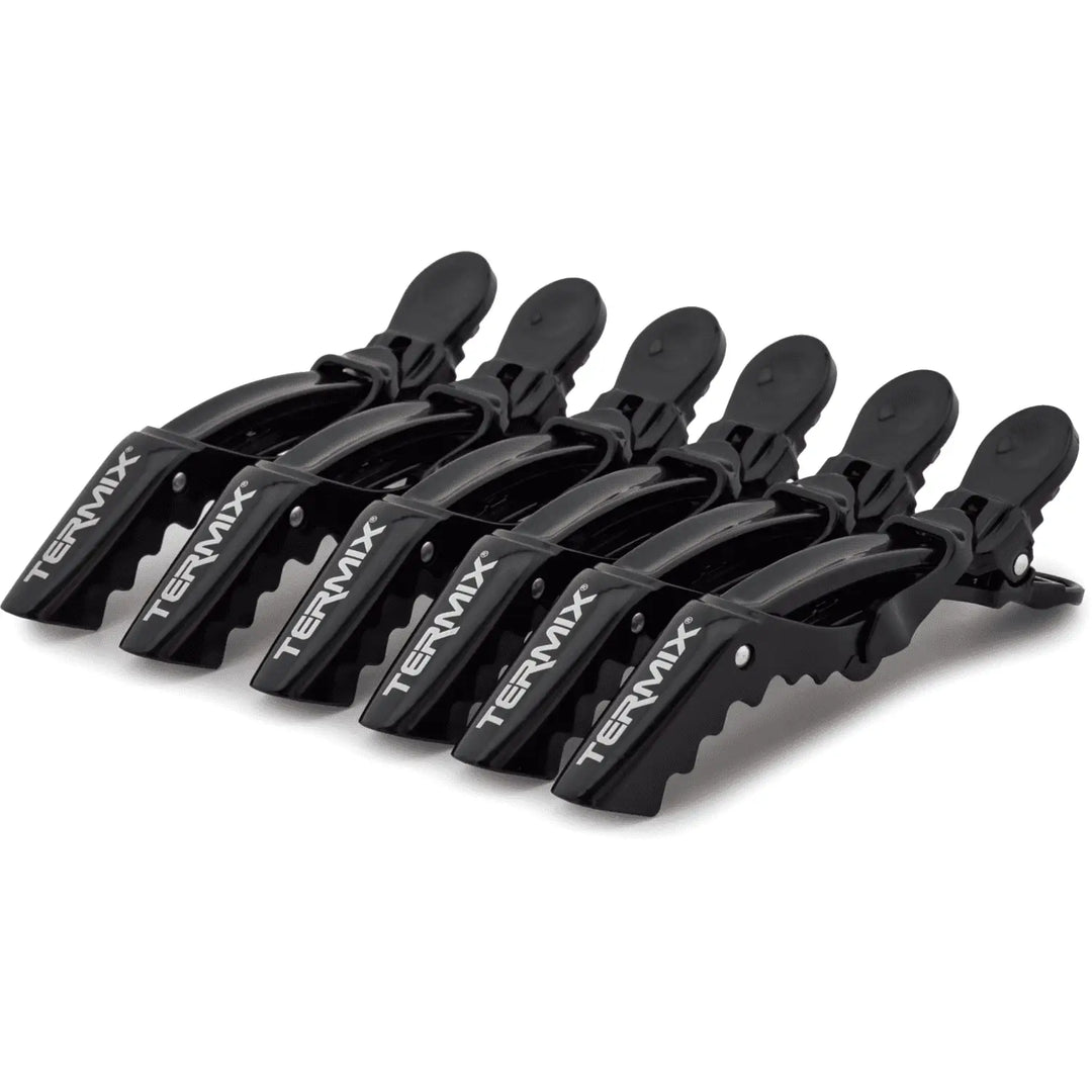 Schwarze Haarklammern von Termix zum Stylen und Fixieren der Frisur