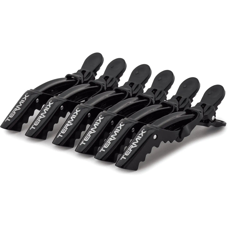 Schwarze Haarklammern von Termix zum Stylen und Fixieren der Frisur