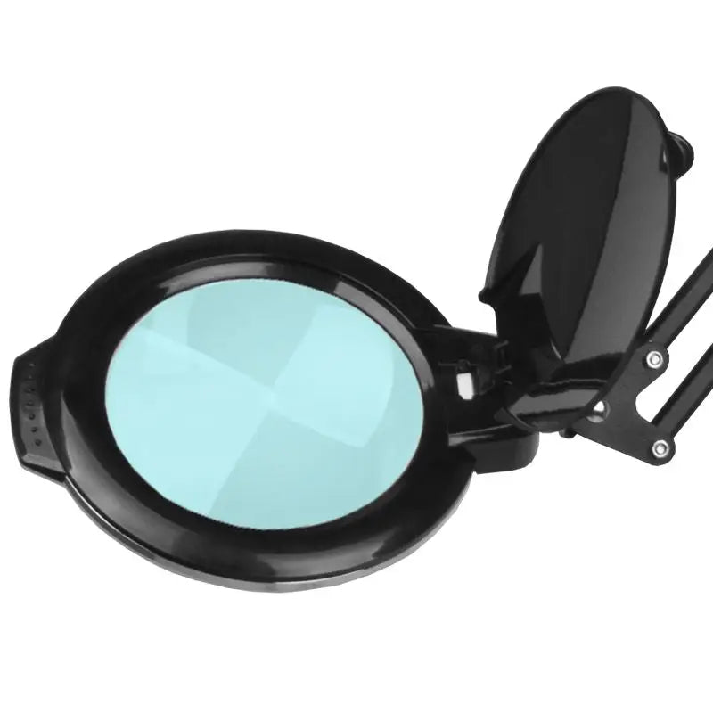 Schwarze Tisch-Lupenlampe mit verstellbarem Deckel und LED-Leuchte Moonlight 8013/6