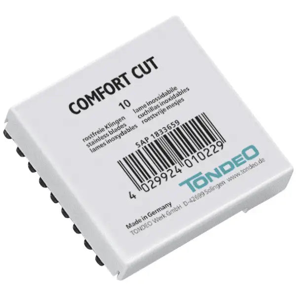 Box mit Edelstahlklingen für Tondeo Comfort Cut Klingen Haarschneideschere