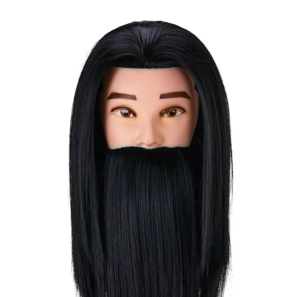 Trainingskopf mit Friseurbarthaar Gabbiano WZ4 synthetisches Haar Farbe 1# Länge 8’’ + 6’’