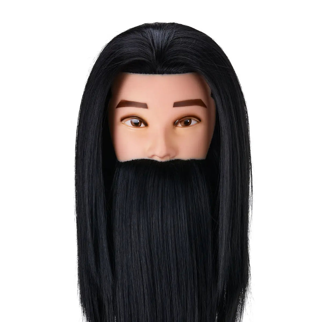 Trainingskopf mit Friseurbarthaar Gabbiano WZ4 synthetisches Haar Farbe 1# Länge 8’’ + 6’’