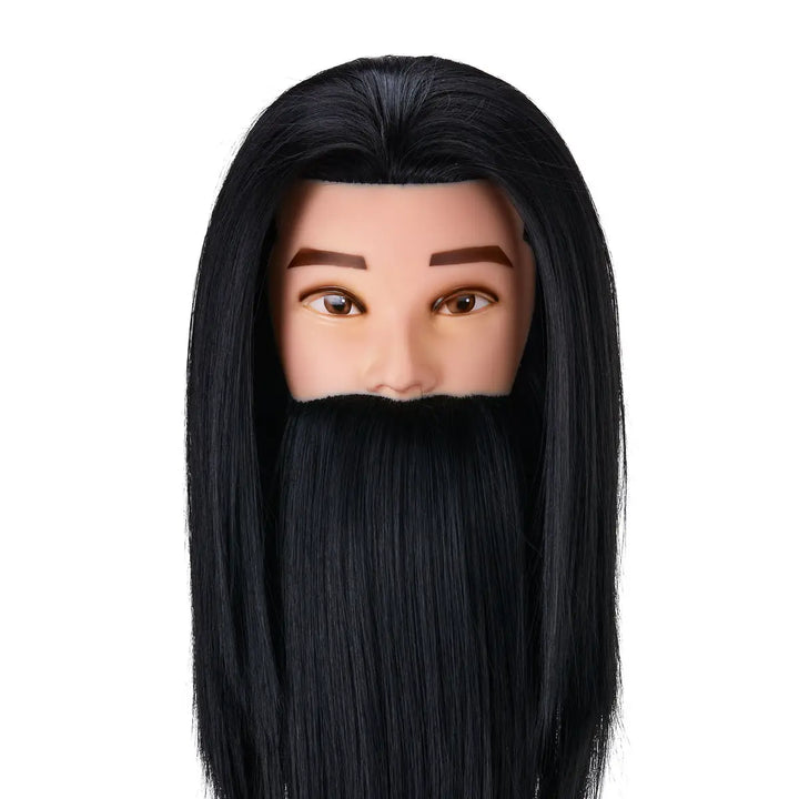 Trainingskopf mit Friseurbarthaar Gabbiano WZ4 synthetisches Haar Farbe 1# Länge 8’’ + 6’’