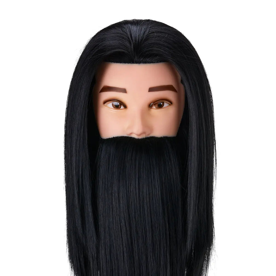 Trainingskopf mit Friseurbarthaar Gabbiano WZ4 synthetisches Haar Farbe 1# Länge 8’’ + 6’’