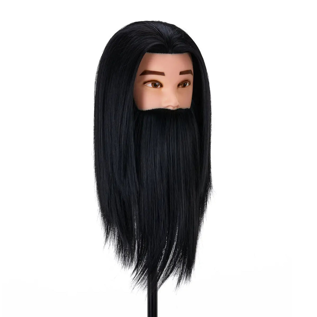 Trainingskopf mit Friseurbarthaar Gabbiano WZ4 synthetisches Haar Farbe 1# Länge 8’’ + 6’’